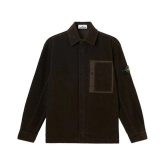Stone Island Overhemden - Heren - Casual Overhemden - Bruin - XL - Overhemden