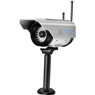 OEM C&aacute;mara De Seguridad Falsa Para Exteriores Con Energ&iacute;a Solar, Led Intermitente Y Resistente A La Intemperie, Modelo Plateado