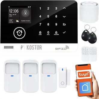 OEM Sistema De Alarma Inal&aacute;mbrico Gsm Y Wlan Kostor Serie Sad005a Con Aplicaci&oacute;n Tuya