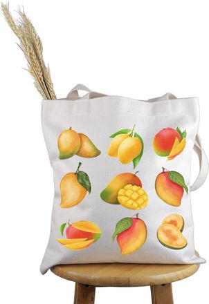 Generic PWHAOO Mango Lover Gift Vintage Mango Design Tote Bag Mango Farmer Handbag Summer Fruit Gift (Vintage Mango Design T)