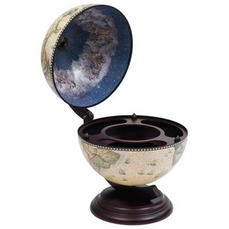 Berkfield Home Tabletop Globe Bar Wine Stand Eucalyptus Wood Green
