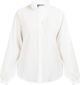 Dreimaster Dreimaster Bloes met lange mouwen teylon Dames wolwit