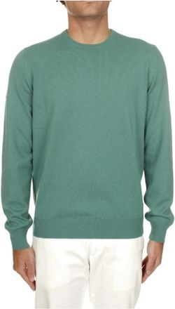 Gran Sasso Cashmere Trui met Ronde Hals - Heren - Cashmere truien - Groen - 3XL - Kasjmier - Truien & Vesten
