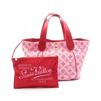 Louis Vuitton Pink Red Color Canvas Leather Handbag Tote Bag (Pre-Owned)