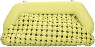 Themoir&egrave; Bios Knots Clutch - Dames - Clutches - Groen - ONE Size - Leer - Tassen