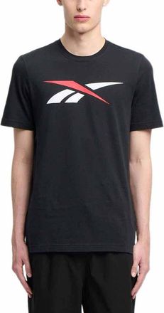 Reebok Mens GS TEE T-Shirt, Black/White/Vector RED, 2XL