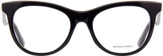 Bottega Veneta BV1064O001 Cat-Eye Acetate Eyeglasses - Black