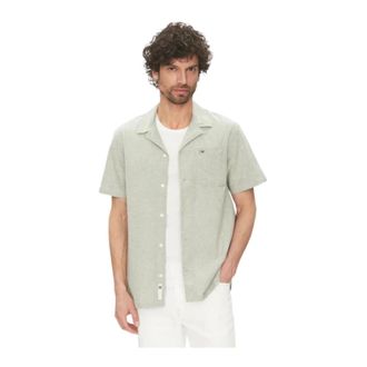 Tommy Jeans Heren, Overhemden, Groen, Maat: M Katoen