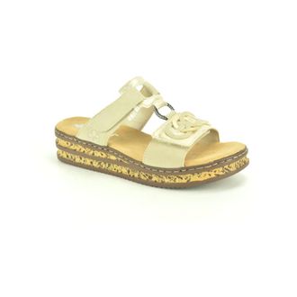 Rieker Schoenen, Dames, Beige, 37 EU, Muil 2velcro kurk Z