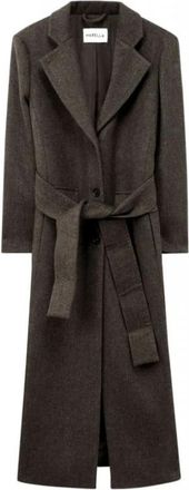 Marella Belted Coat - Dames - Jas met riem - Bruin - S - Leer - Jassen