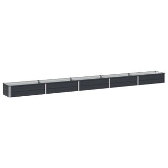vidaXL Letto Rialzato Da Giardino Antracite 400 X 40 X 24 Cm Vidaxl