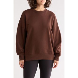 Beyond Yoga Solstice Oversize Cotton Blend Sweatshirt in Espresso at Nordstrom Rack, Size Small