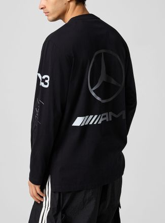 Yohji Yamamoto Mens Chaos Y-3 x Mercedes-AMG long-sleeve T-shirt