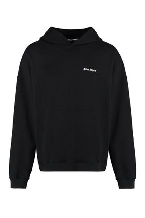 Palm Angels Black Logo Hood Sweatshirt
