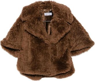 Max Mara Double-breasted Faux-fur Jacket