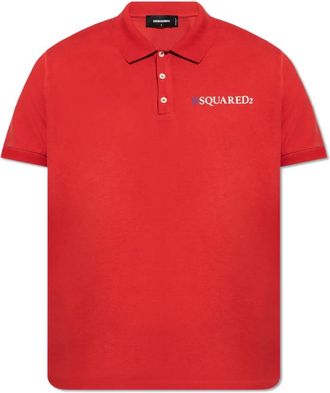 Dsquared2 Rode Tennis Fit Logo Polo Shirt - Heren - Polos - Rood - L - Katoen - Tops