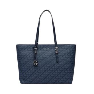 Michael Kors Tassen, Dames, Blauw, ONE Size, Leer, Quinn Tote