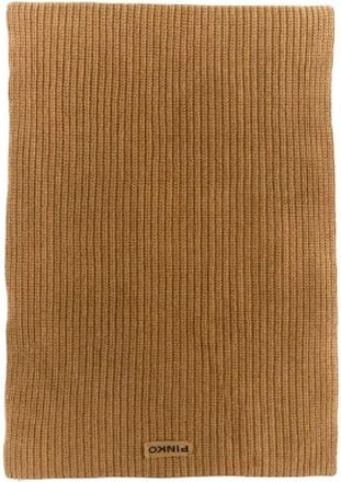 Pinko Slovenia Sjaal Half English - Dames - Wintersjaals - Beige - ONE Size - Katoen - Accessoires