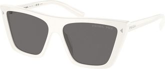 Prada PR 21ZS Polarized 1425Z1 Womens Sunglasses White Size 55