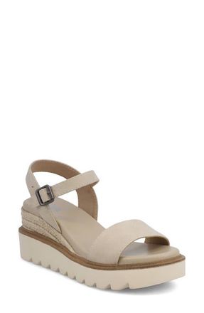 Mia Ophida Ankle Strap Platform Wedge Sandal in Ecru at Nordstrom, Size 7.5