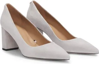 BOSS Janet Pointed Toe Pump in Medium Grey at Nordstrom, Size 9