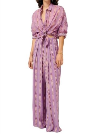 Sessun Hanano Top In Purple Sess&ugrave;n Print