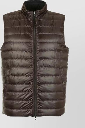 Herno reversible sleeveless jacket high neck pockets