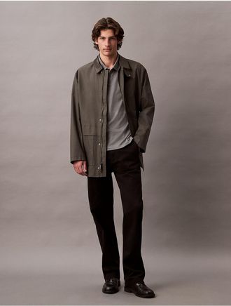 Calvin Klein Mens Liquid Touch Polo Shirt - Grey - 2XL