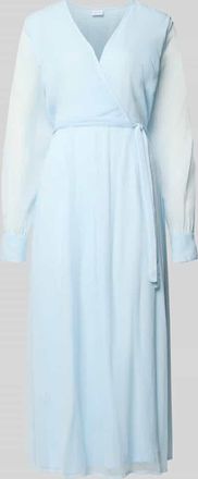 Vila Midikleid mit Taillenband Modell FALIA in Hellblau, Gr&ouml;&szlig;e 34