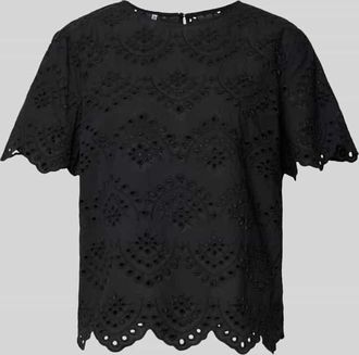 Pieces Regular Fit Blusenshirt aus reiner Baumwolle Modell VILDE in Black, Gr&ouml;&szlig;e XS