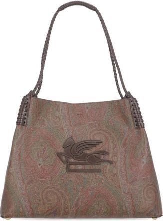 Etro Tassen, Dames, Bruin, ONE Size, Katoen, Libra Tote