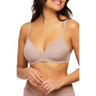 Montelle Intimates Wireless Convertible T-Shirt Bra in Moonshell at Nordstrom, Size 30E