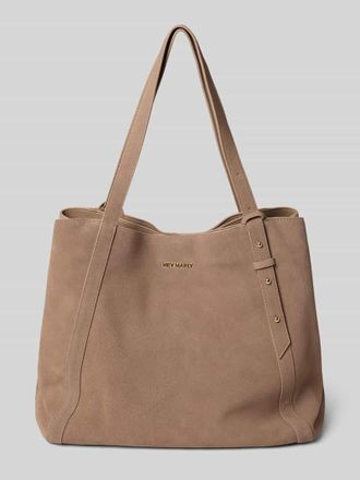 Hey Marly Shopper aus Kalbsleder mit Label-Detail in Hellbraun, Gr&ouml;&szlig;e 1