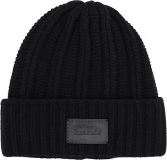 Max Mara Cashmere Cap With Logo-Donna