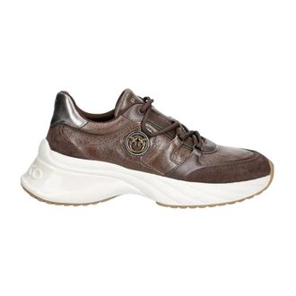 Pinko Pinko, Schoenen, Dames, Bruin, 39 EU, Su&egrave;de, Ariel Sneakers