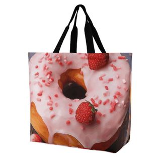 Generic Strawberry Donut Shoulder Bag Durable Carry Bag Handle Shoulder Bags For Casual Camping Travel