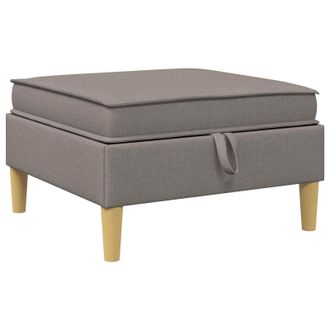vidaXL Taburete De Sof&aacute; Con Almacenamiento Topo 70 X 70 X 40 Cm Tela Vidaxl