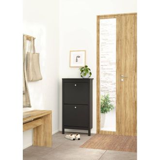 Dmora Dmora - Zapatero Maryse, Zapatero, Armario De Entrada Multiusos, Zapatero, 54x25 H103 Cm, Negro