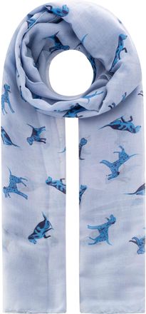 Zwillingsherz Schal ZWILLINGSHERZ Hund, Damen, blau, Web, Obermaterial: 100% Polyester, Modet&uuml;cher Schal, Hundemotiv, leichtes Material
