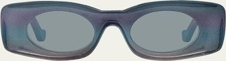 Loewe Shimmery Injected Plastic Rectangle Sunglasses