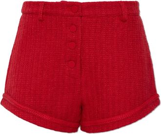 Poss&eacute; Jacqueline Tweed Shorts - Dames - Bermuda - Rood - S - Tweed - Korte Broeken