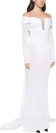 Elisabetta Franchi Red Carpet Jurk - Dames - Avondkleed - Wit - XS - Kleedjes