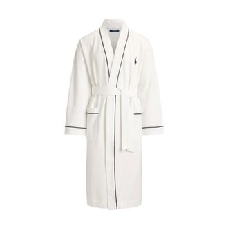 Polo Ralph Lauren Nachtkleding, Heren, Wit, S, Katoen, Pony Piping Robe