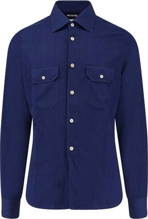 Kiton Cotton shirt with stitched profiles