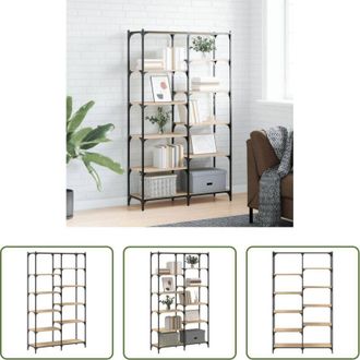 vidaXL vidaXL Libreria industriale - Libreria Rovere Sonoma 100x32x170 cm Legno Multistrato e Ferro