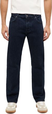Mustang Straight-Jeans MUSTANG Herren Style Michigan Straight, Herren, Gr. 33, L&auml;nge 36, 940 dunkelblau, Denim/Jeans, 99% Baumwolle, 1% Elasthan, unifarben, s