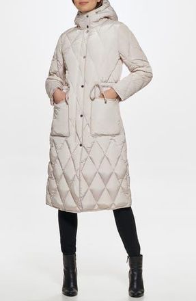 Kenneth Cole Stadium Length Puffer Jacket in Birch at Nordstrom Rack, Size X-Small
