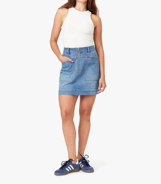 Habitual Utility Mini Skirt In Blue