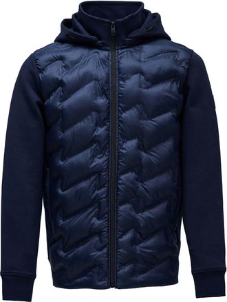 Salsa Steppjacke SALSA Salsa Jeans Steppjacke Zip-Thru Padded Jumper Hoodie, Herren, Gr. XL, blau, Obermaterial: 100% Nylon NY., Jacken Steppjacke