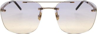 Saint Laurent SL 309 RIMLESS 004 Mens Sunglasses Gold Size 58 - Free RX Lenses - Free RX Lenses